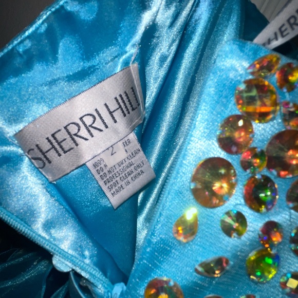 Sherri Hill jeweled dress blue - Picture 9 of 9